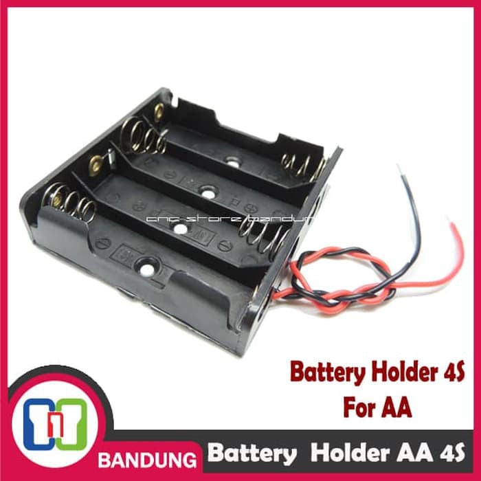 CNC KOTAK BATERAI AA TEMPAT BATTERY 4X1 TEMPAT BATRE 1,5V AA 4S