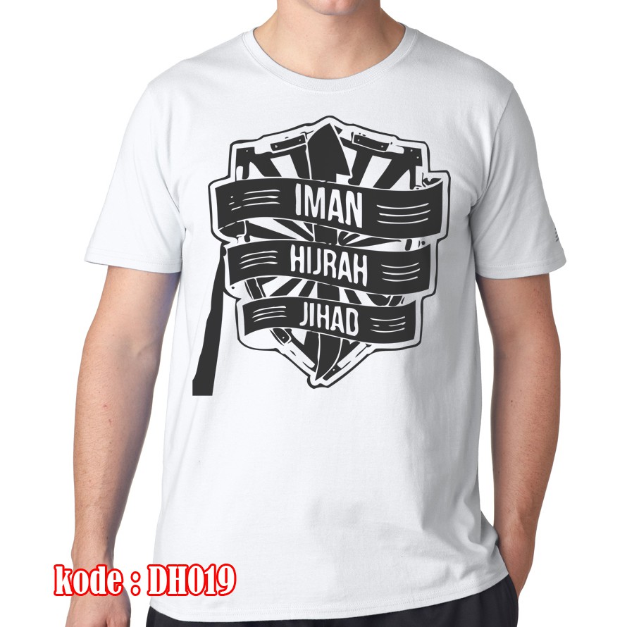Baju Kaos Islami Muslim Dakwah Sunnah Iman Hijrah Jihad
