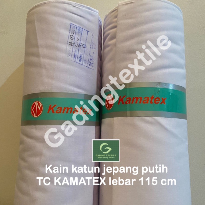 ( per setengah meter ) Kain tetoron katun putih TC KAMATEX lebar 115 cm meteran bahan baju kemeja hem seragam sekolah kerja gamis koko kaftan dress kerudung jilbab jilbab mori kafan craft kerajinan tangan taplak meja bendera umbul umbul dekorasi dekor