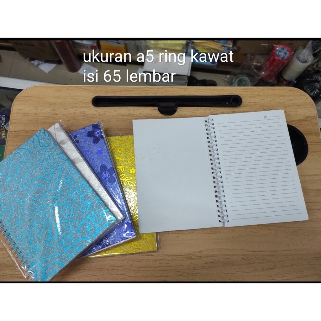 

buku ring spiral cover glitter a5 yayang lokal isi 65 lembar