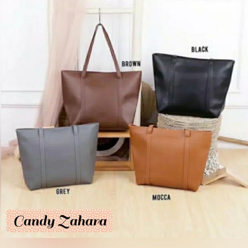 Totebag Pakai Resleting Candy Zahara Tas Kuliah Wanita Cantik