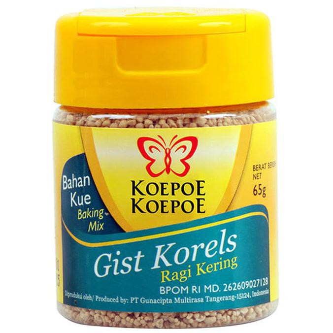 

31.87-Kue- Gist Korels (Ragi Kering) 65Gr -Terlengkap-Termurah-Dijamin.