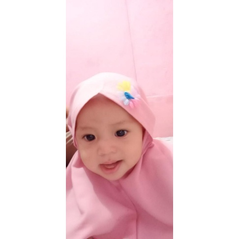 HIJAB/MARIYAM ANAK KIDS MAWAR/BERGO ANAK KIDS MAWAR 0-1 TH/JILBAB INSTAN