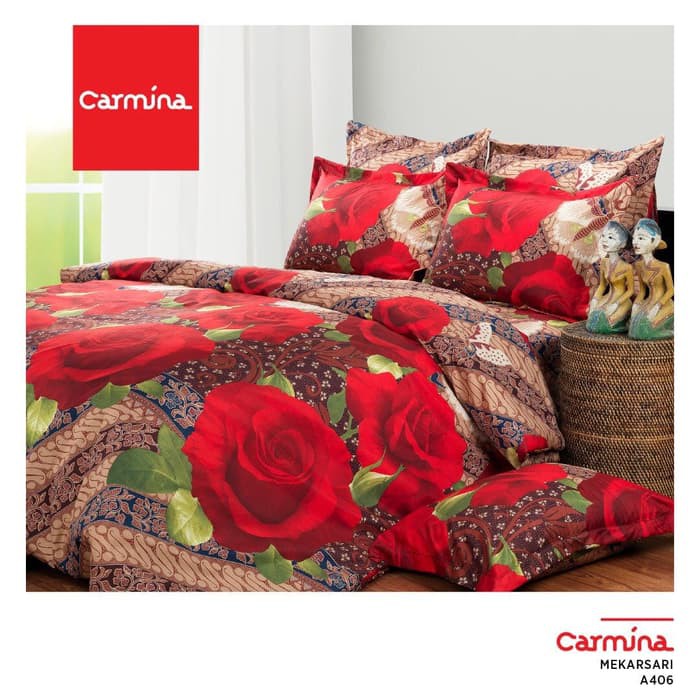 READY SPREI BATIK CARMINA - MEKARSARI UKURAN 180X200 RUMBAI