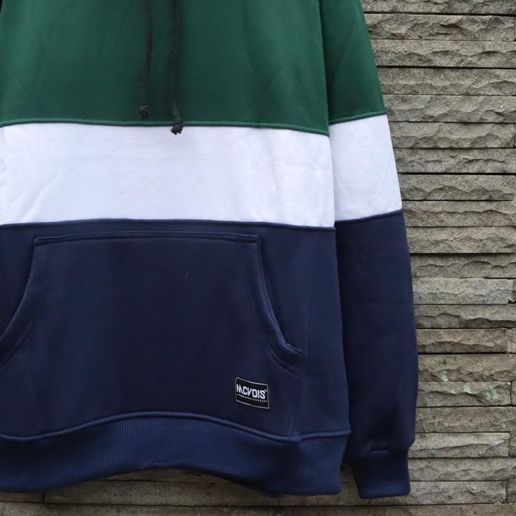 ♟ Mcvois Sweater Hoodie Kombinasi 3D Pria Wanita Premium ☜