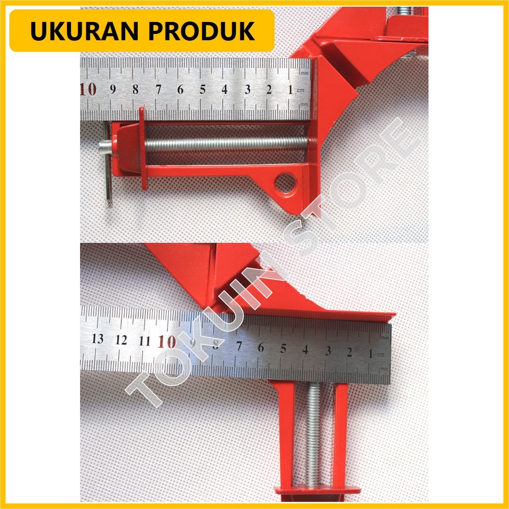 Klem Sudut Siku Clamp Corner Jepit Catok Sudut Siku Kayu Besi Kaca DIY