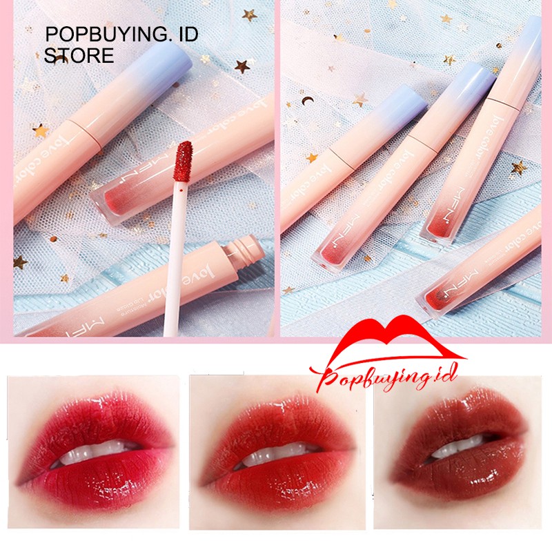 MFN Lip Tint Gloss Bibir Merah Tidak Memudar Matte Beludru ...