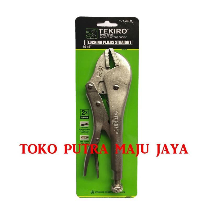 Tang Buaya Jepit Bais - Vice Grip Locking Pliers 10" Lurus TEKIRO