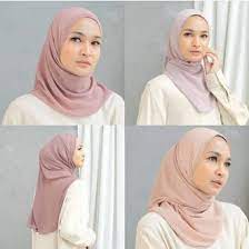 Pashmina Oval  Malaysia /  Pashmina Instan /  Ukuran 180x75 / Bahan Ceruty Babydoll Premium