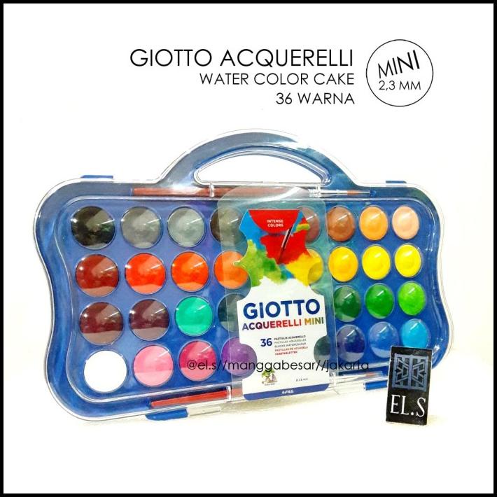 

Giotto Acquerelli Mini 36 Warna ( Water Color Cake / Cat Air )