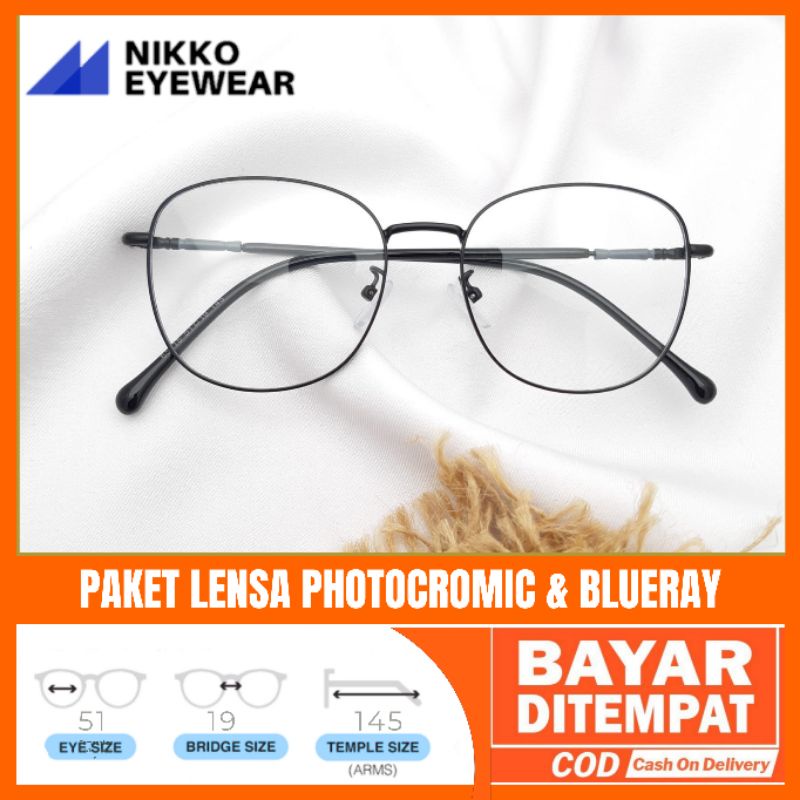 Paket Kacamata 65515 Lensa Antiradiasi Photocromic Blueray