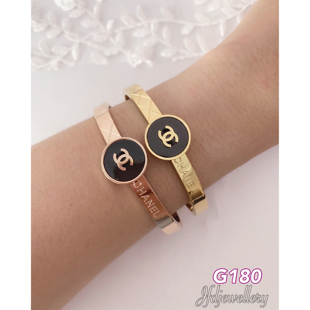 Gelang titanium chanel gelang chanel premium gold & rosegold - G180