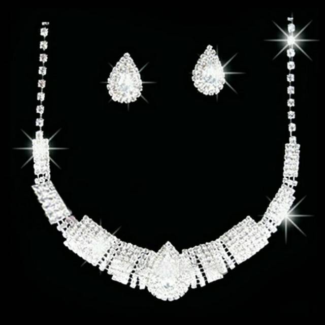 Kalung Lapis Perak Set Perhiasan Nikah Silver Plated Bride Jewel Kado 1 Set Perhiasan Pernikahan