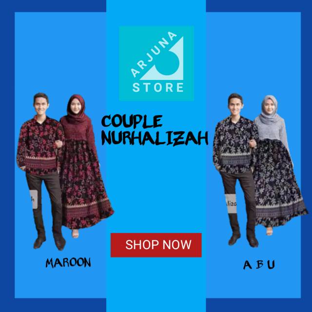 Toko baju couple kapelan batik NURHALIZAH TK fashion muslim