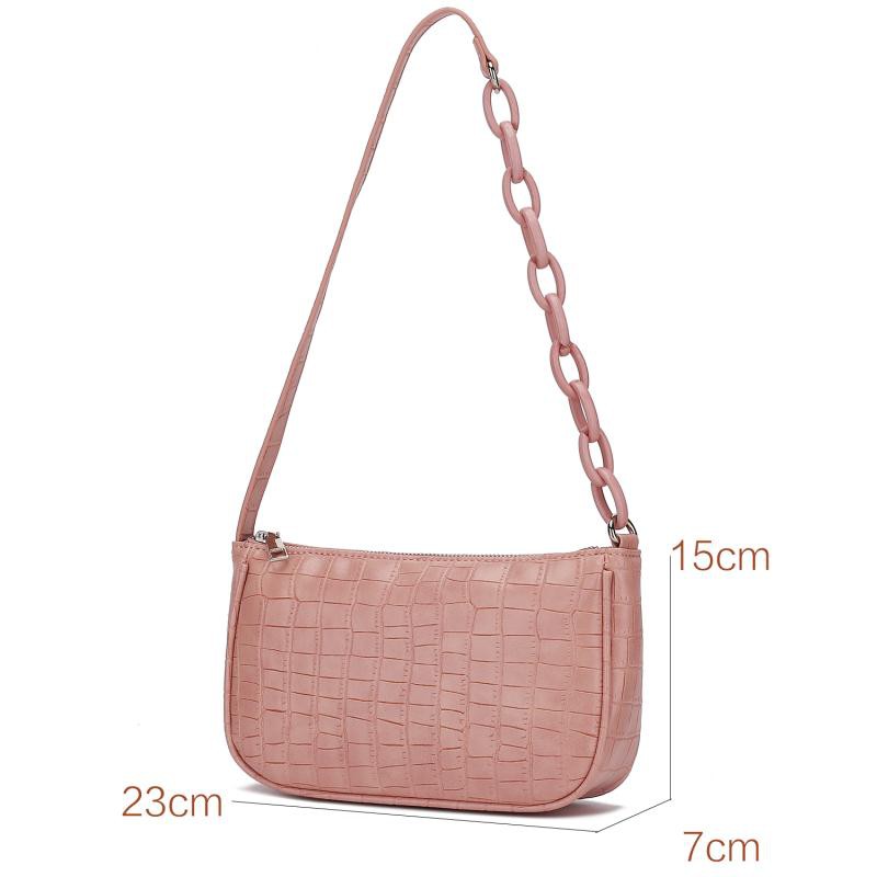 TAS BAHU WANITA Z4R4 CROCO SELLICA MEDIUM IMPORT (6 WARNA)#001