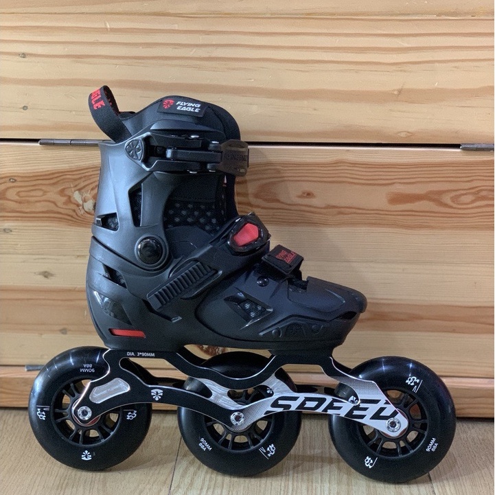 Sepatu Roda Anak Inline Skate Flying Eagle S7 Speed - Black