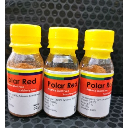 POLAR RED 50 GRAM PAKAN BURAYAK CUPANG GUPPY