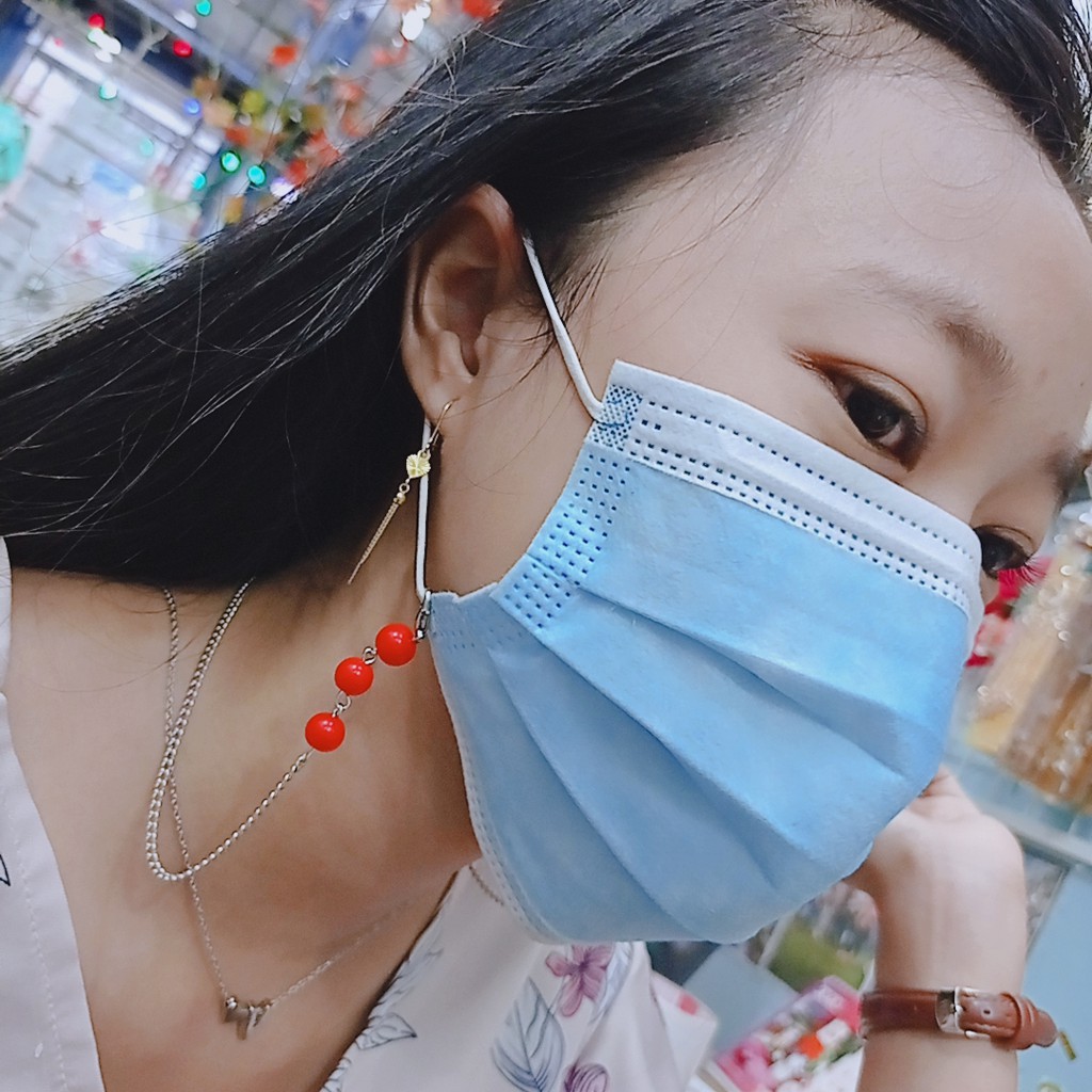 Kalung Masker / Strap mask /Conector Mask Gantungan Masker Mutiara SIntetis Handmade