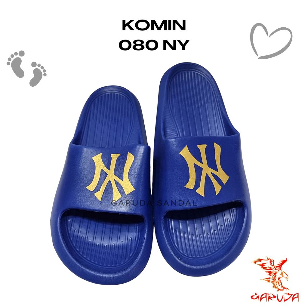 Sandal Selop Pria Komin 080 Phylon EVA motif NY stylish trendy 40-44