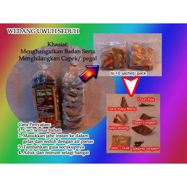 

wedang uwuh seduh dengan jahe instan 10 sachet per pack