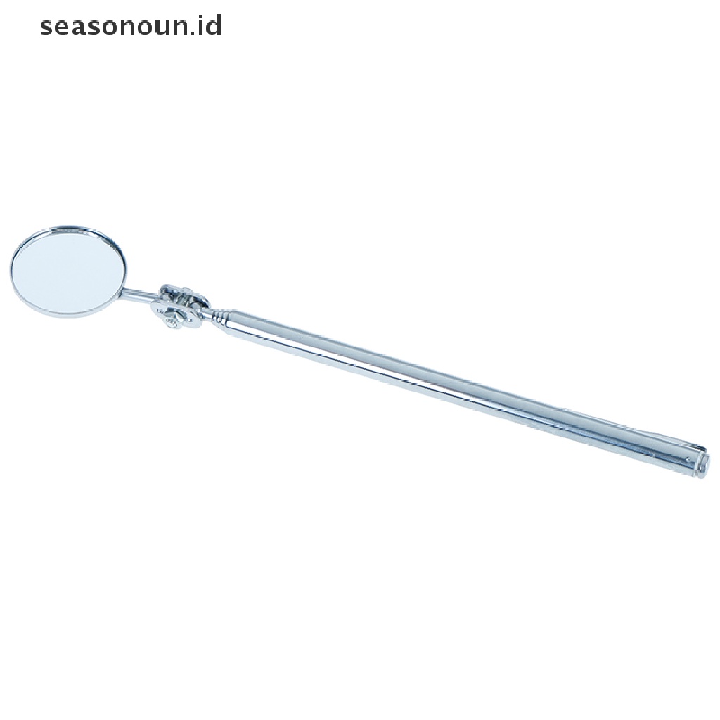 【seasonoun】 Retractable flexible telescopic inspection round mirror with pocket clip .