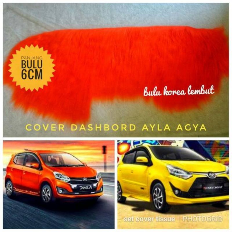 Jual Alas Bulu Dashboard Mobil Ayla Agya Costum Bulu Panjang Korea