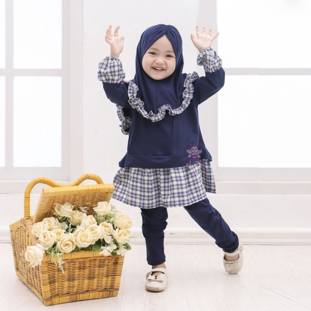 Setelan Muslim Anak Perempuan / Baju Muslim Anak / Baju Gamis Anak Bayi Perempuan