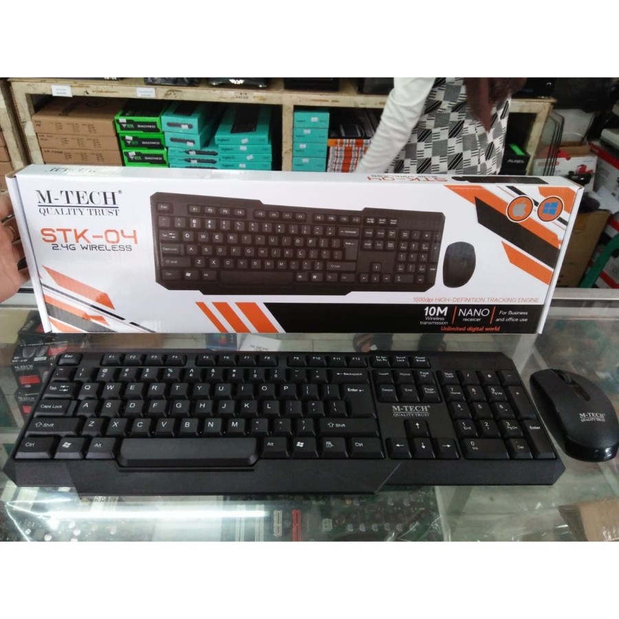 Keyboard Mouse Wireless Combo M-tech STK04