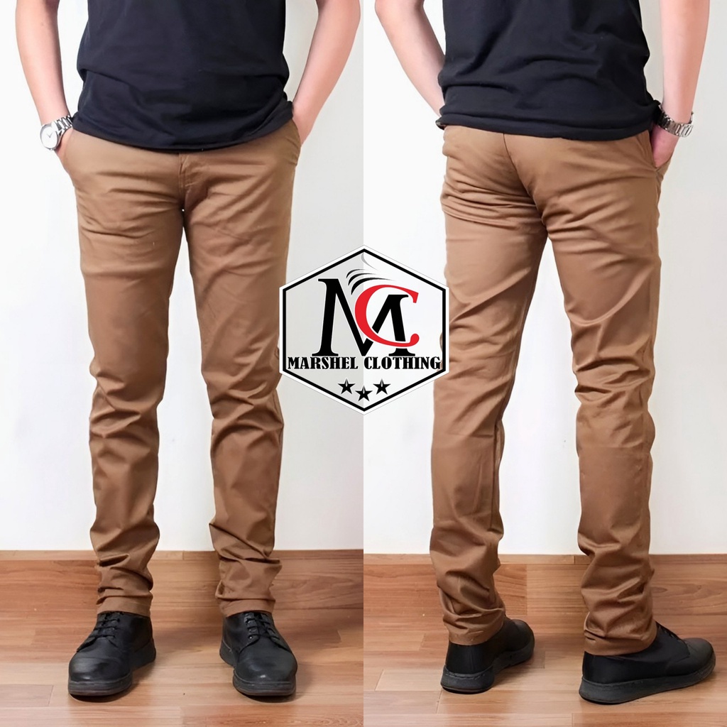 RCL - CELANA CHINO CREAM ORIGINAL PREMIUM PRIA SLIM FIT STRETCH CASUAL FORMAL CHINOS PREMIUM ( 27 s/d 34 S s/d XL )