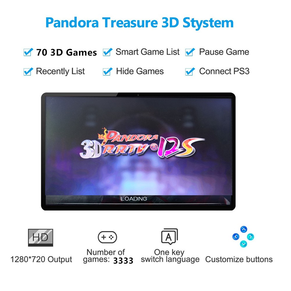 pandora treasure 3d box arcade game console game list