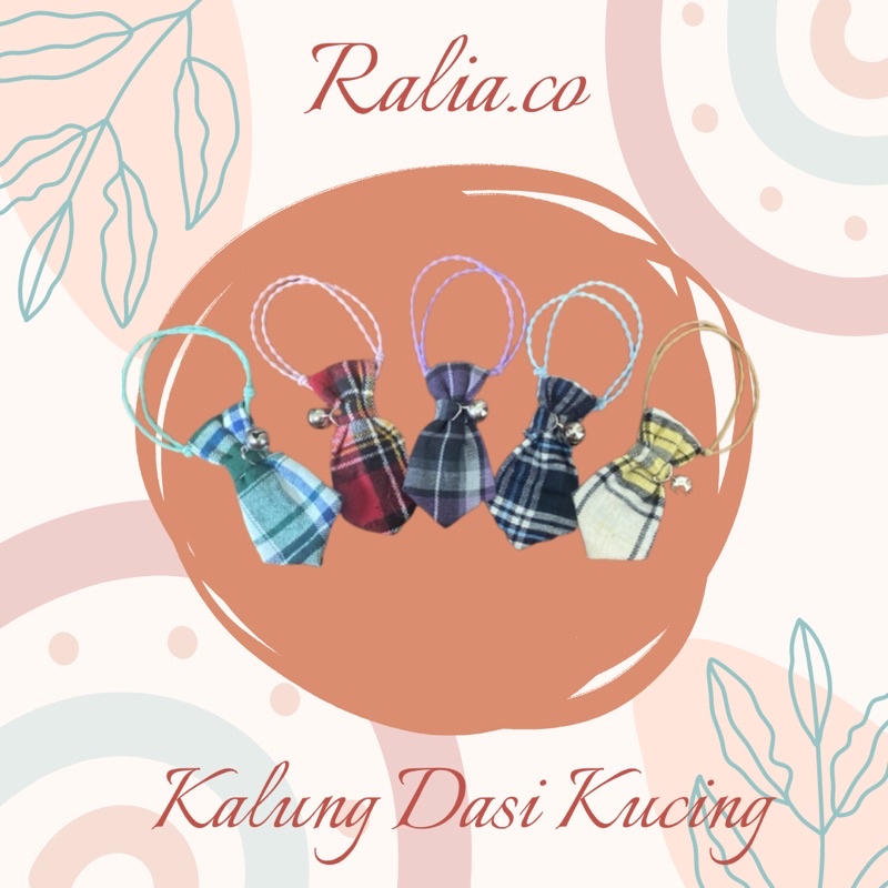 kalung DASI || KALUNG KUCING PITA DASI LONCENG 14mm