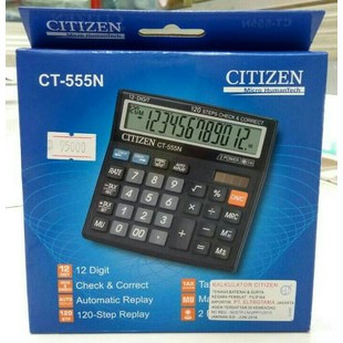 Alat Menghitung Kalkulator Citizen CT-555N 12 Digit Auto Replay Murah.