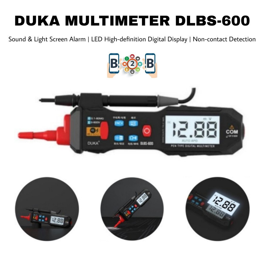 DUKA MULTIMETER DLBS-600 - Multi Meter Tester Meteran