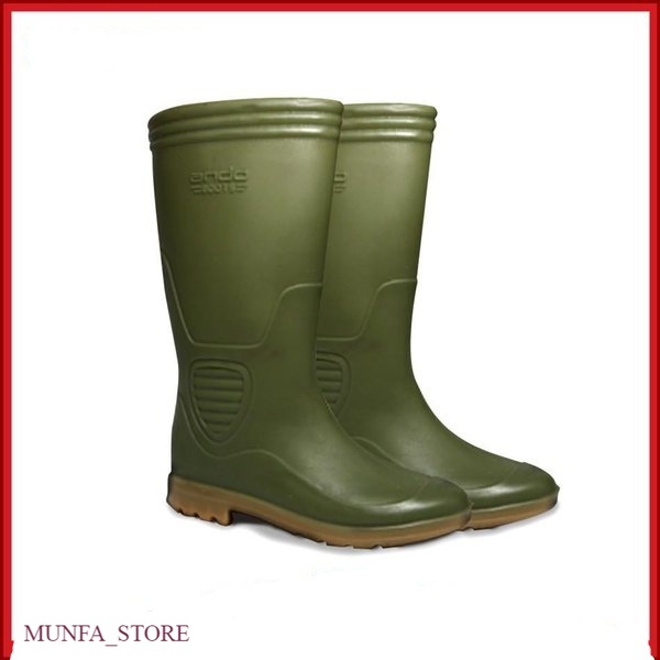 ANDO Sepatu Boots  Hercules Boot Karet Warna Hijau Kuning HITAM MERAH