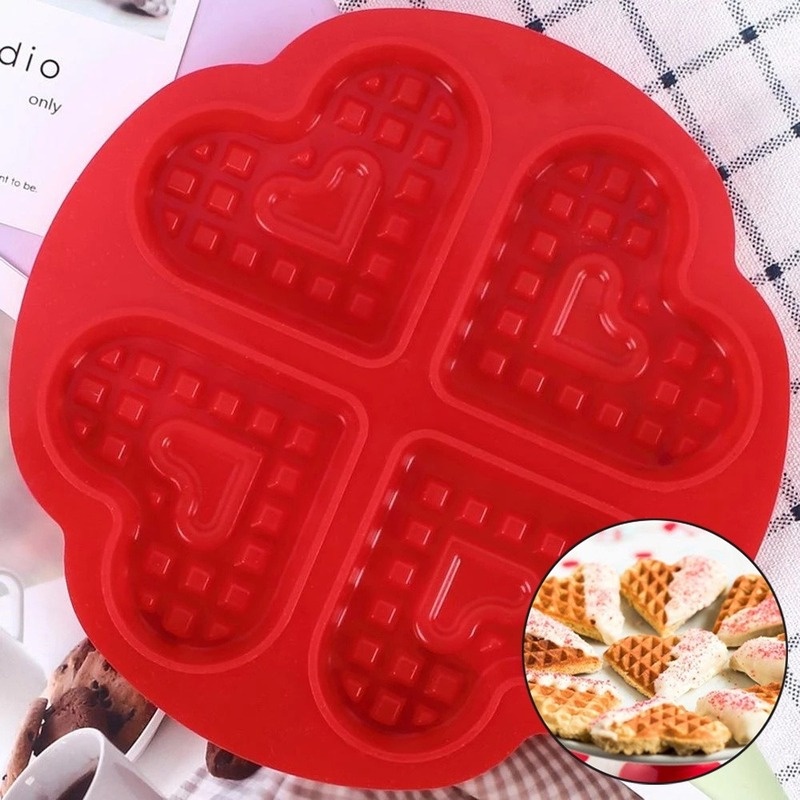 Cetakan Waffle / Muffin Diy Anti Lengket Reusable