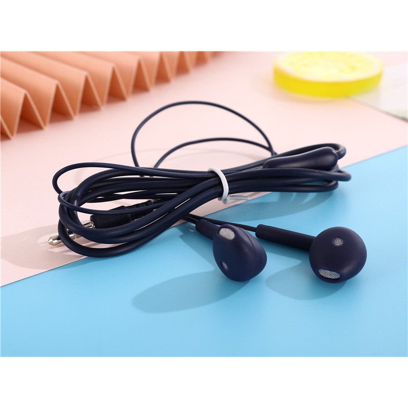 HANDSFREE EARPHONE H05 MACARON DOVE EXTRA BASS LIVE-UNIVERSAL MIC - NEW HEADSET U19 JACK AUDIO 3.5MM