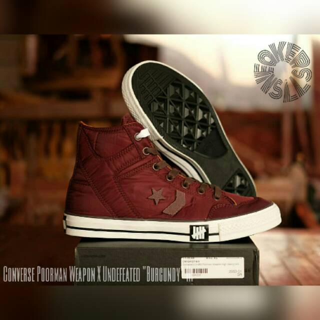 Converse Poorman Weapon X Undefeated "Burgundy" Hi