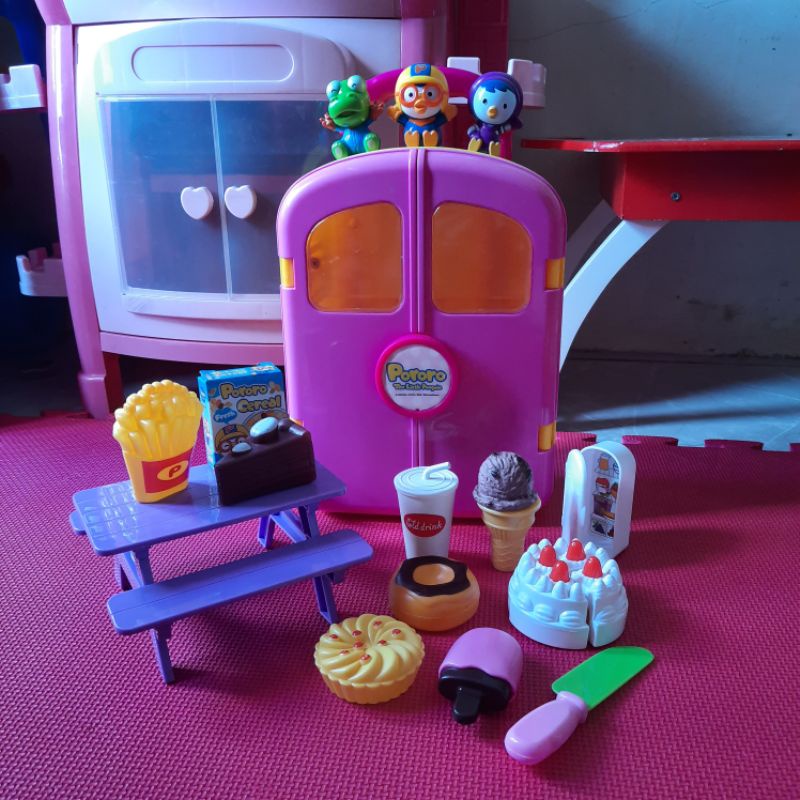 Preloved Original Pororo Talking Fridge Carrier by Iconix Korea Mainan Tas Kulkas Trolley Anak Not E