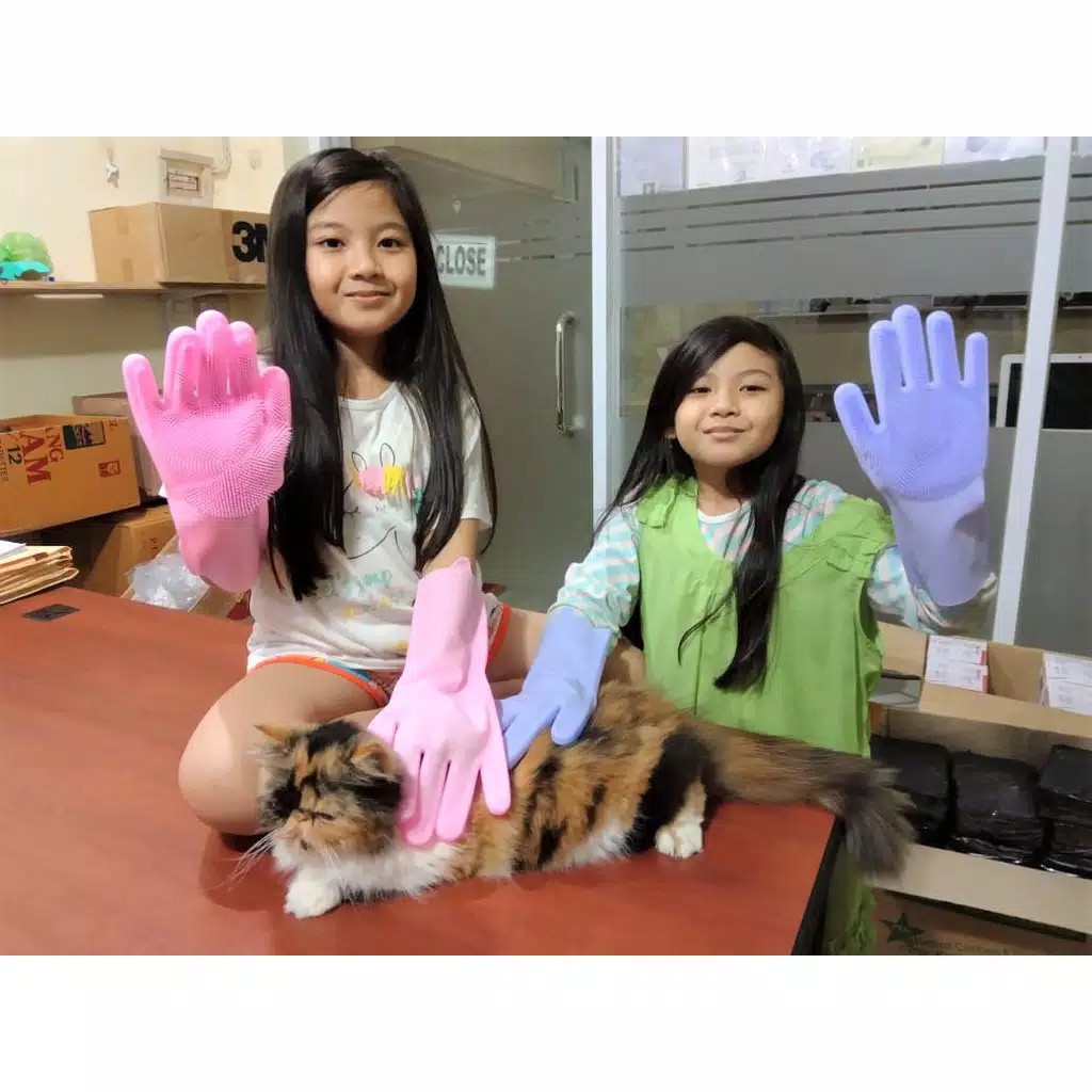 DISHWASHING GLOVES MAGIC Sarung Tangan Spons Sarung Tangan Cuci Piring Sarung Tangan Silikon Cuci Piring Sarung Serbaguna Silicone