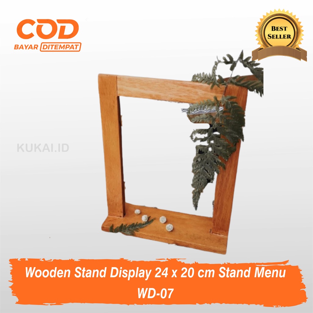 

Wooden Stand Display 24 x 20 cm Stand Menu (WD-07)