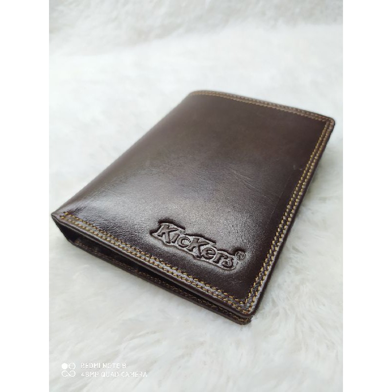 Dompet Pria Full Kulit Sapi Asli Lk Berdiri 13 Slot Kartu EMBOS KICKERS