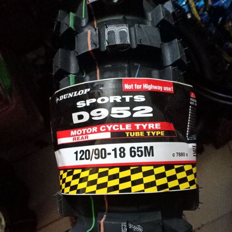 ban dunlop d952 ring 18 ukuran 120/90-18 ban cross/trail