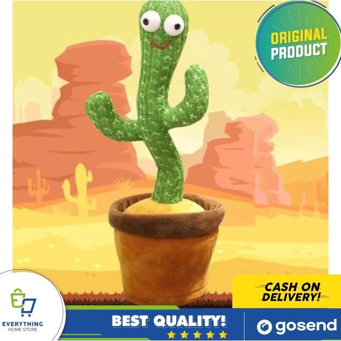 Boneka Kaktus Bicara ORIGINAL | Dancing Cactus Toy (BISA BiCARA) Star Seller Termurah