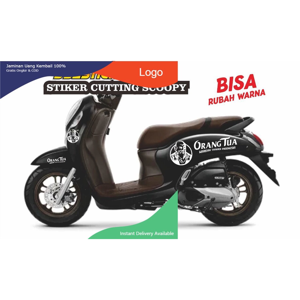 cod striping motr CUTTING STICKER SCOOPY LIS/NAMA striping variasi