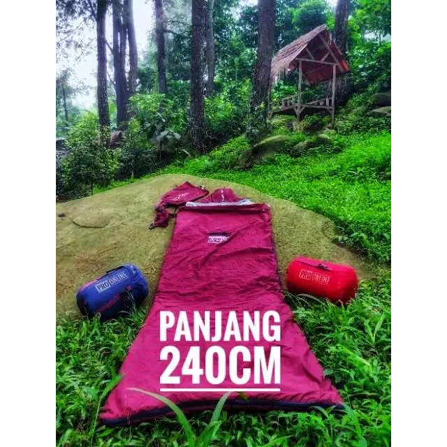 Sleeping Bag Premium Polar Bulu pro_online Extra Tebal - Small Paking + Windstoper - Kantor Tidur