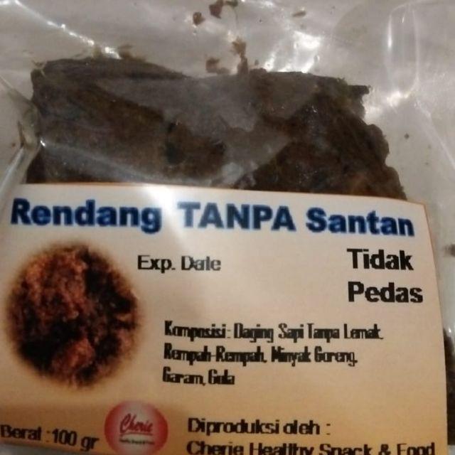 Jual Rendang Daging Sapi Tanpa Santan Super Sehat 100 Gram Indonesia Shopee Indonesia