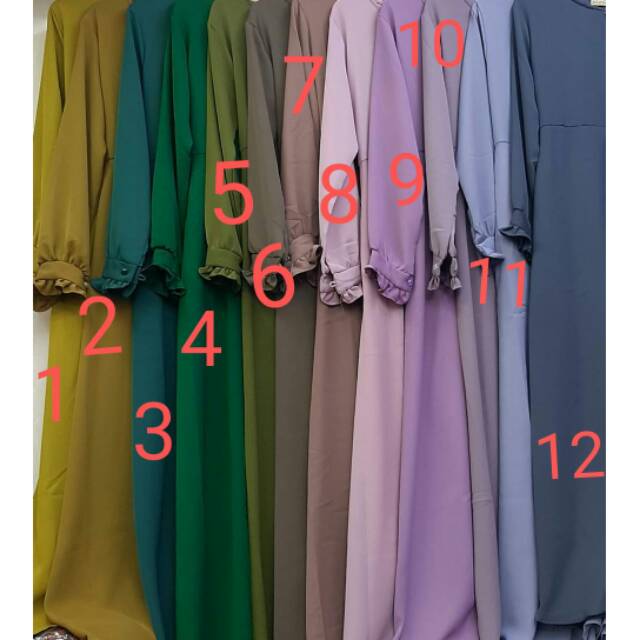 Gamis polos saura Zaleta Original uk standard dan Jumbo