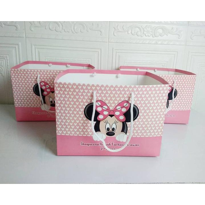 paperbag minnie mouse/ paper bag minnie mouse/ paper bag custom