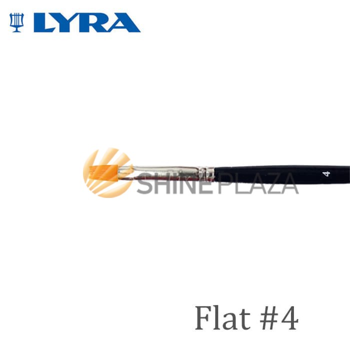 

Kuas Lukis Lyra Flat No. 4 - Kuas Lyra Datar - Taklon Art Brush Lyra