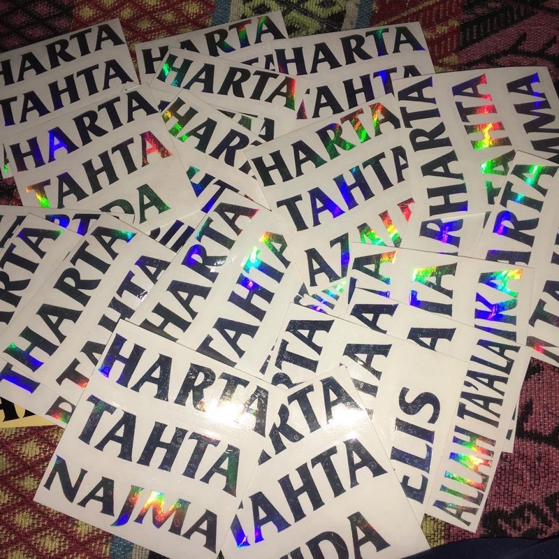

STIKER HARTA TAHTA NAMA HOLOGRAM